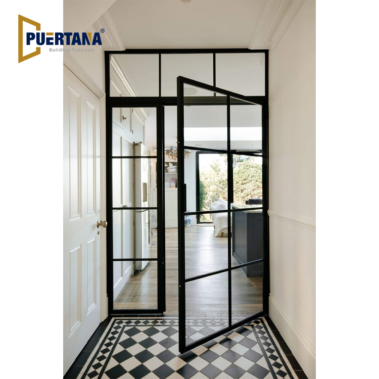 Interior Aluminum Hinged Door Glass Partition Walls Room Dividers ...